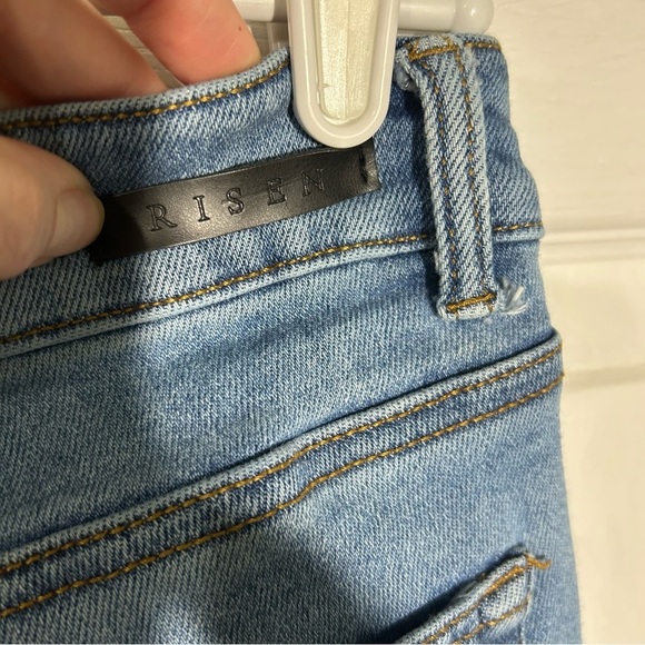 RISEN Los Angeles High Rise Flare Jeans Size 28/7 Style RDP1461 Released Hem - Picture 7 of 13